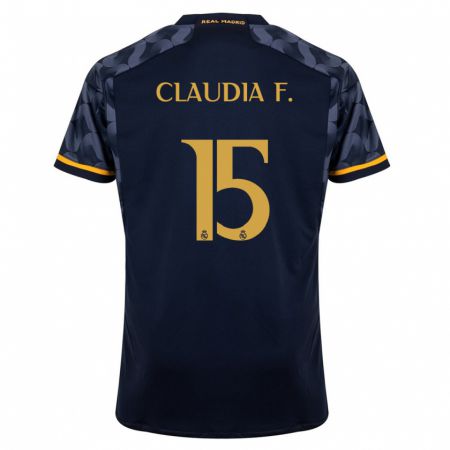 Kandiny Kinder Claudia Florentino #15 Dunkelblau Auswärtstrikot Trikot 2023/24 T-Shirt Österreich