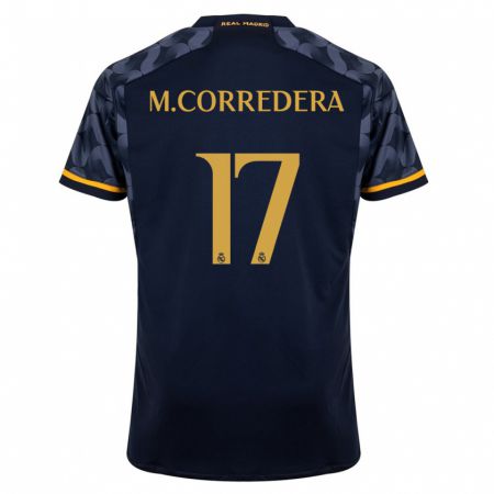 Kandiny Kinderen Marta Corredera #17 Donkerblauw Uitshirt Uittenue 2023/24 T-Shirt België