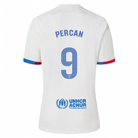 Kandiny Bambino Maglia Diego Percan #9 Bianco Kit Gara Away 2023/24 Maglietta