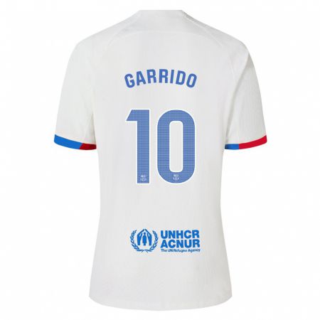 Kandiny Bambino Maglia Aleix Garrido #10 Bianco Kit Gara Away 2023/24 Maglietta