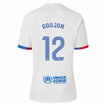 Kandiny Bambino Maglia Iker Goujón #12 Bianco Kit Gara Away 2023/24 Maglietta