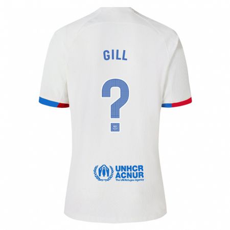 Kandiny Niño Camiseta Adrian Gill #0 Blanco 2ª Equipación 2023/24 La Camisa