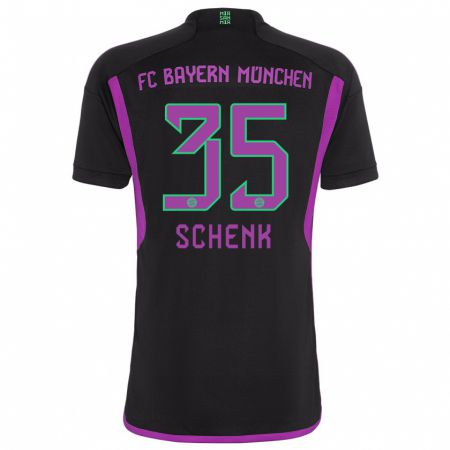 Kandiny Bambino Maglia Johannes Schenk #35 Nero Kit Gara Away 2023/24 Maglietta