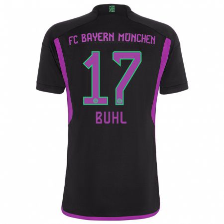 Kandiny Bambino Maglia Klara Buhl #17 Nero Kit Gara Away 2023/24 Maglietta