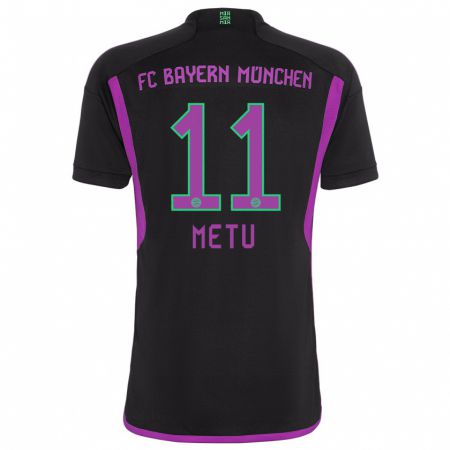 Kandiny Kinder Emilian Metu #11 Schwarz Auswärtstrikot Trikot 2023/24 T-Shirt Österreich