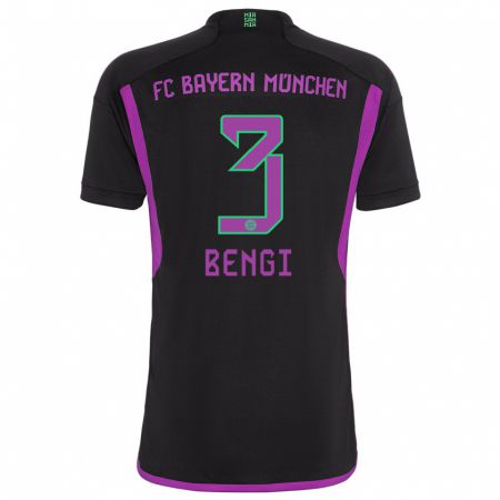 Kandiny Bambino Maglia Kaan Bengi #3 Nero Kit Gara Away 2023/24 Maglietta