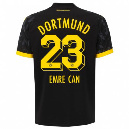 Kandiny Bambino Maglia Emre Can #23 Nero Kit Gara Away 2023/24 Maglietta