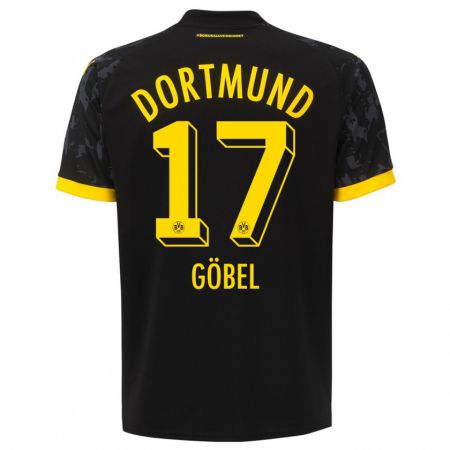 Kandiny Bambino Maglia Patrick Göbel #17 Nero Kit Gara Away 2023/24 Maglietta