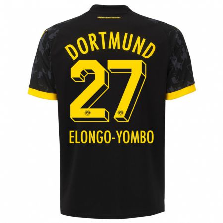 Kandiny Bambino Maglia Rodney Elongo-Yombo #27 Nero Kit Gara Away 2023/24 Maglietta