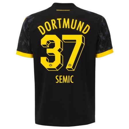 Kandiny Bambino Maglia Lion Semic #37 Nero Kit Gara Away 2023/24 Maglietta