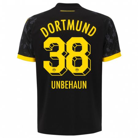 Kandiny Kinder Luca Unbehaun #38 Schwarz Auswärtstrikot Trikot 2023/24 T-Shirt Österreich