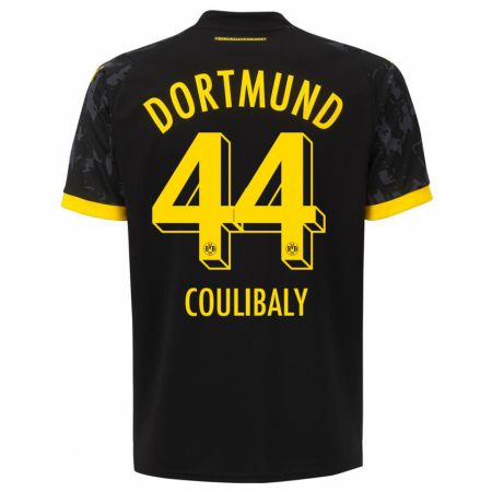 Kandiny Kinder Soumaila Coulibaly #44 Schwarz Auswärtstrikot Trikot 2023/24 T-Shirt Österreich