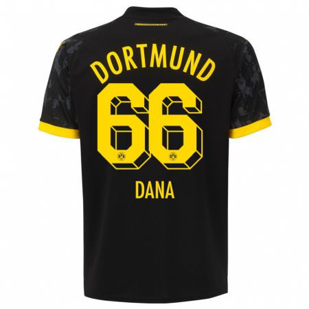 Kandiny Bambino Maglia Bleckmann Dana #66 Nero Kit Gara Away 2023/24 Maglietta