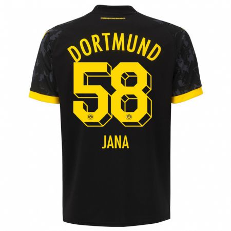 Kandiny Bambino Maglia Nordberg Jana #58 Nero Kit Gara Away 2023/24 Maglietta