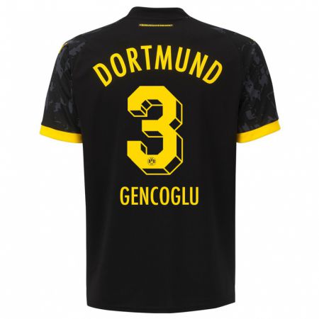 Kandiny Bambino Maglia Tekin Gencoglu #3 Nero Kit Gara Away 2023/24 Maglietta