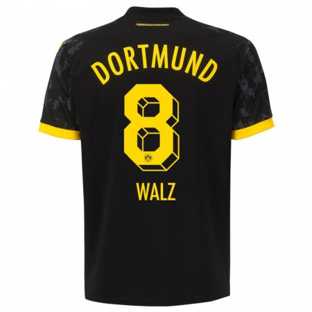 Kandiny Bambino Maglia Vasco Walz #8 Nero Kit Gara Away 2023/24 Maglietta