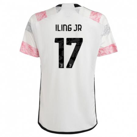 Kandiny Niño Camiseta Samuel Iling Junior #17 Blanco Rosa 2ª Equipación 2023/24 La Camisa