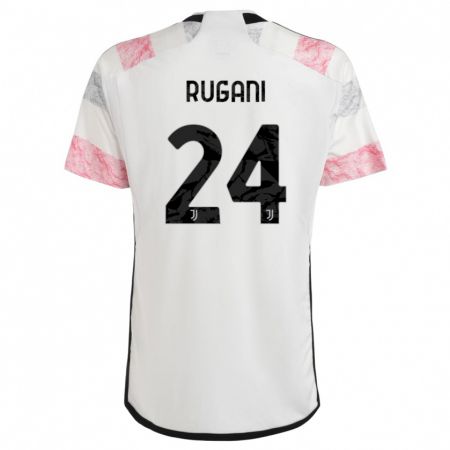 Kandiny Bambino Maglia Daniele Rugani #24 Bianco Rosa Kit Gara Away 2023/24 Maglietta