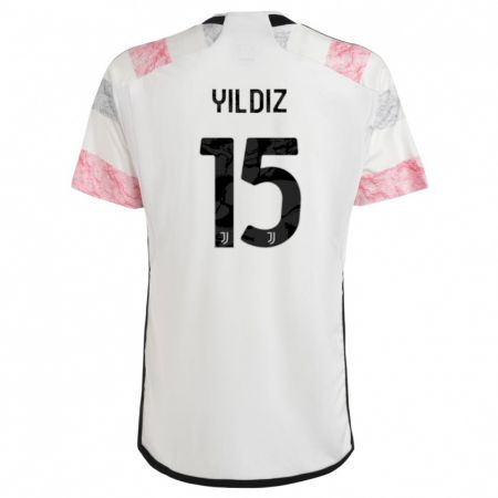 Kandiny Bambino Maglia Kenan Yildiz #0 Bianco Rosa Kit Gara Away 2023/24 Maglietta