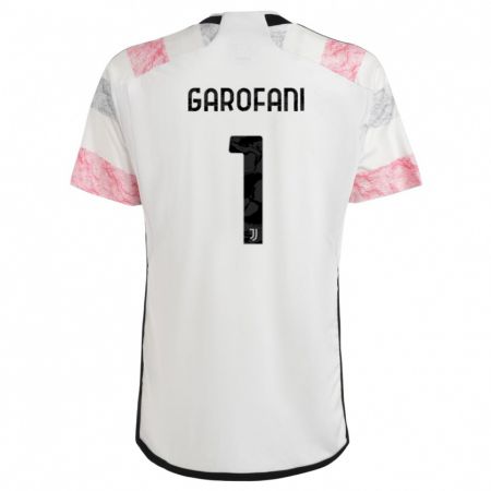 Kandiny Niño Camiseta Giovanni Garofani #1 Blanco Rosa 2ª Equipación 2023/24 La Camisa