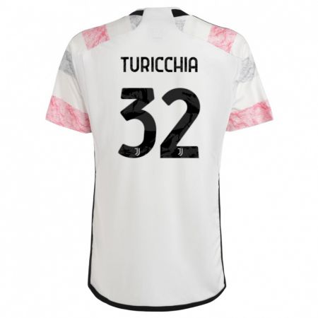 Kandiny Kinder Riccardo Turicchia #32 Weiß Rosa Auswärtstrikot Trikot 2023/24 T-Shirt Österreich