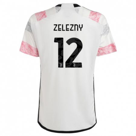 Kandiny Kinderen Radoslaw Zelezny #12 Wit Roze Uitshirt Uittenue 2023/24 T-Shirt België