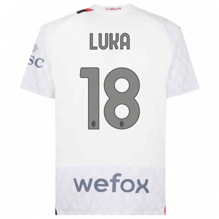 Kandiny Bambino Maglia Luka Romero #18 Bianco Kit Gara Away 2023/24 Maglietta