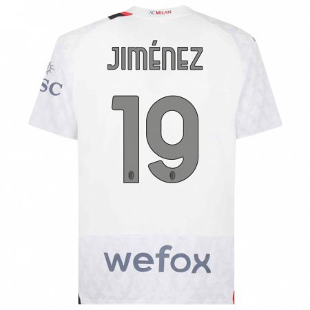 Kandiny Bambino Maglia Álex Jiménez #19 Bianco Kit Gara Away 2023/24 Maglietta