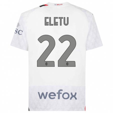 Kandiny Bambino Maglia Victor Eletu #22 Bianco Kit Gara Away 2023/24 Maglietta