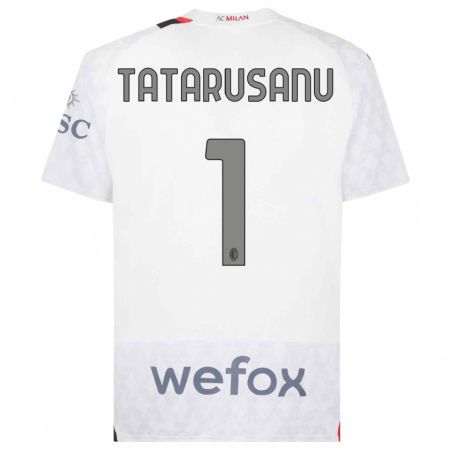 Kandiny Bambino Maglia Ciprian Tatarusanu #1 Bianco Kit Gara Away 2023/24 Maglietta