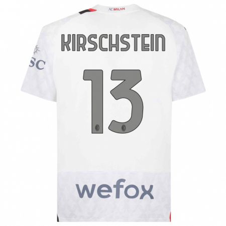 Kandiny Bambino Maglia Merle Kirschstein #13 Bianco Kit Gara Away 2023/24 Maglietta