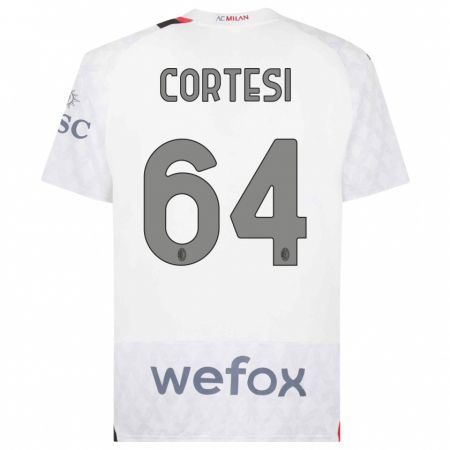 Kandiny Bambino Maglia Selena Cortesi #64 Bianco Kit Gara Away 2023/24 Maglietta