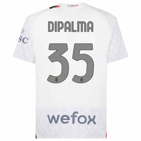 Kandiny Bambino Maglia Matteo Dipalma #35 Bianco Kit Gara Away 2023/24 Maglietta