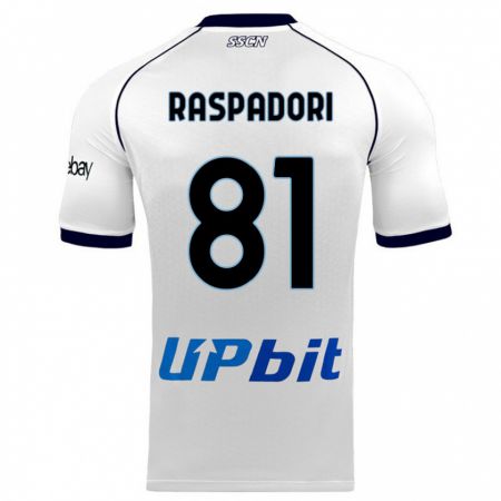 Kandiny Kinderen Giacomo Raspadori #81 Wit Uitshirt Uittenue 2023/24 T-Shirt België