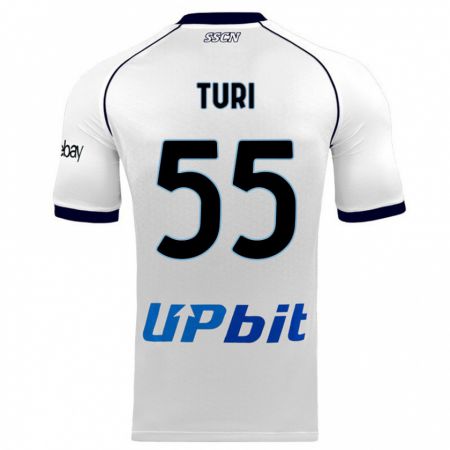 Kandiny Bambino Maglia Claudio Turi #55 Bianco Kit Gara Away 2023/24 Maglietta