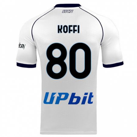 Kandiny Bambino Maglia Cedrick Koffi #80 Bianco Kit Gara Away 2023/24 Maglietta