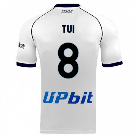 Kandiny Bambino Maglia Sara Tui #8 Bianco Kit Gara Away 2023/24 Maglietta