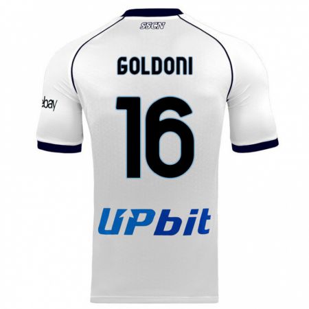 Kandiny Bambino Maglia Eleonora Goldoni #16 Bianco Kit Gara Away 2023/24 Maglietta