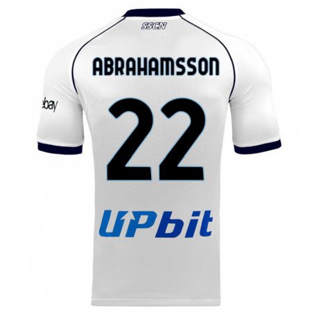 Kandiny Kinderen Sejde Abrahamsson #22 Wit Uitshirt Uittenue 2023/24 T-Shirt België