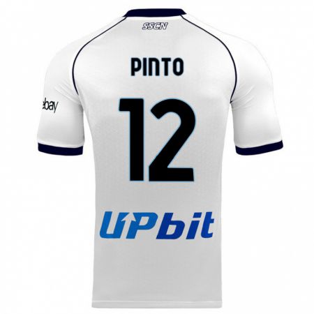 Kandiny Bambino Maglia Ciro Pinto #12 Bianco Kit Gara Away 2023/24 Maglietta