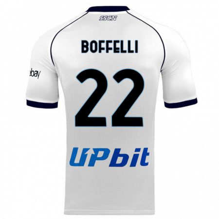 Kandiny Bambino Maglia Valerio Boffelli #22 Bianco Kit Gara Away 2023/24 Maglietta