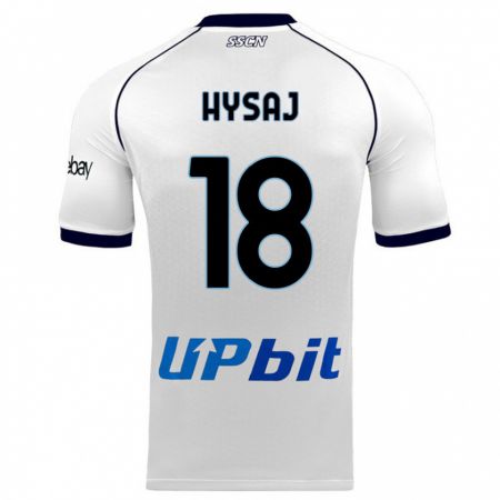 Kandiny Bambino Maglia Daniel Hysaj #18 Bianco Kit Gara Away 2023/24 Maglietta