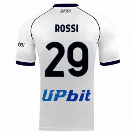 Kandiny Bambino Maglia Francesco Rossi #29 Bianco Kit Gara Away 2023/24 Maglietta