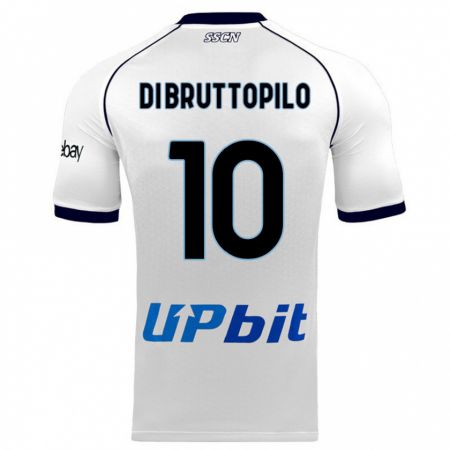 Kandiny Kinderen Giuseppe Ambrosino Di Bruttopilo #10 Wit Uitshirt Uittenue 2023/24 T-Shirt België