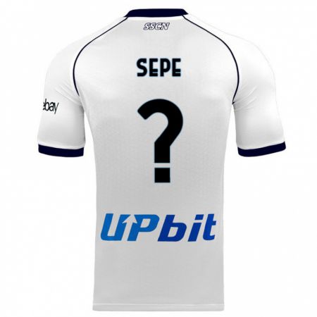 Kandiny Bambino Maglia Mauro Sepe #0 Bianco Kit Gara Away 2023/24 Maglietta