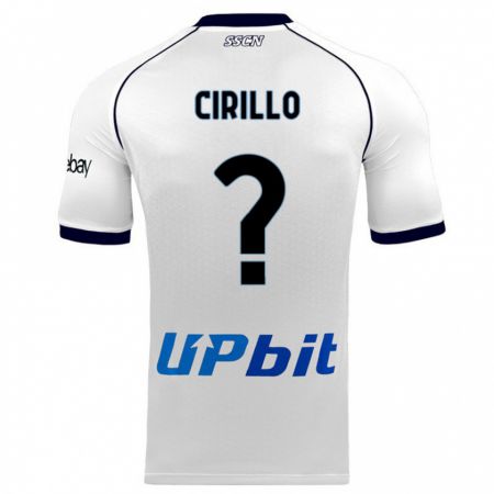 Kandiny Bambino Maglia Gioele Cirillo #0 Bianco Kit Gara Away 2023/24 Maglietta