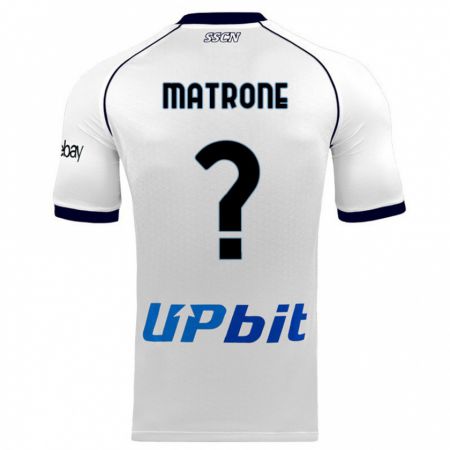 Kandiny Bambino Maglia Manuel Matrone #0 Bianco Kit Gara Away 2023/24 Maglietta