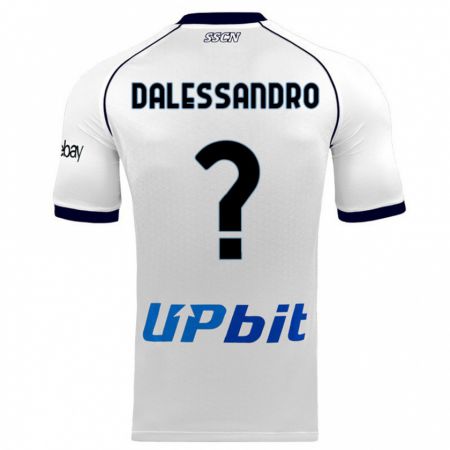 Kandiny Bambino Maglia Nicola Dalessandro #0 Bianco Kit Gara Away 2023/24 Maglietta