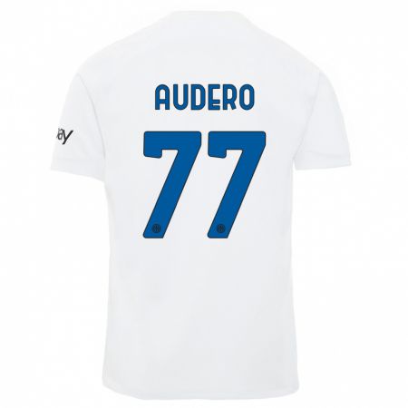 Kandiny Niño Camiseta Emil Audero #77 Blanco 2ª Equipación 2023/24 La Camisa