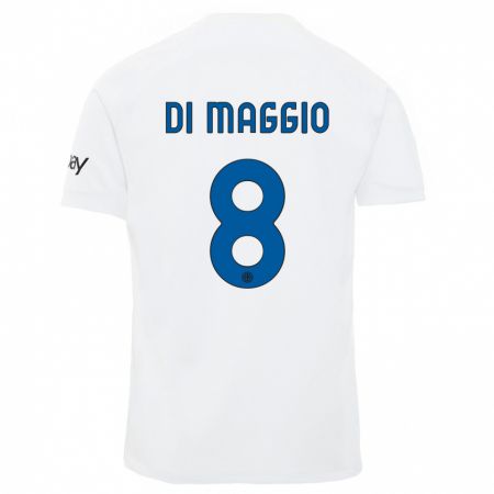 Kandiny Niño Camiseta Luca Di Maggio #8 Blanco 2ª Equipación 2023/24 La Camisa